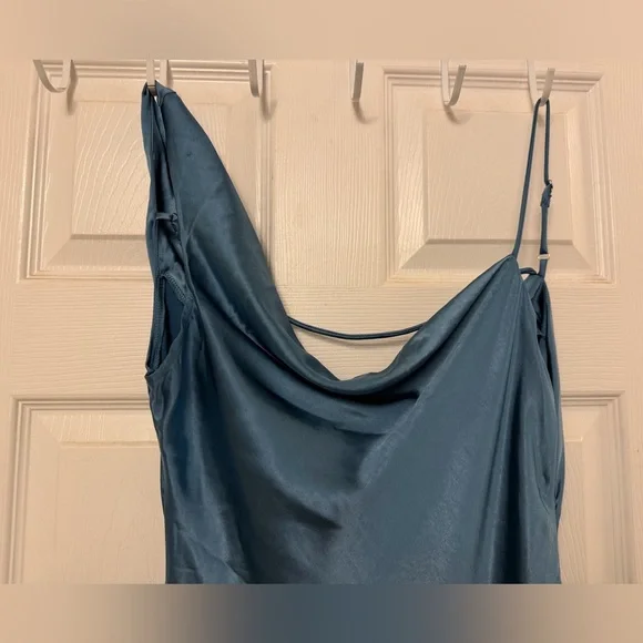 Here Comes the Sun Blue One Shoulder Midi Maxi Dress - Picture 6 of 12